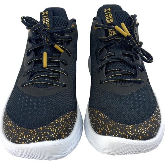 UnderArmour Women's 10 Flow Breakthru 2 Black/Gold Basketball Shoes Sneakers - Picture 10 of 17